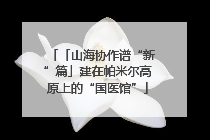 「山海协作谱“新”篇」建在帕米尔高原上的“国医馆”