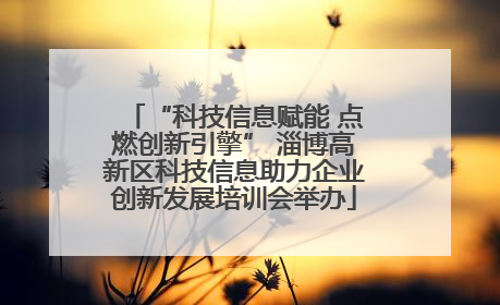 “科技信息赋能 点燃创新引擎” 淄博高新区科技信息助力企业创新发展培训会举办