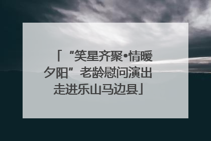 “笑星齐聚•情暖夕阳”老龄慰问演出走进乐山马边县