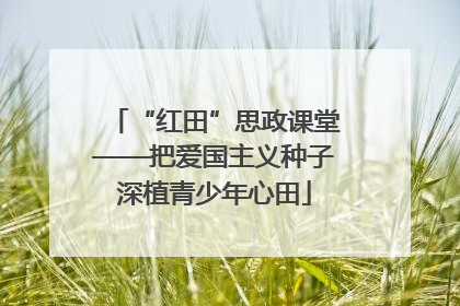 “红田”思政课堂——把爱国主义种子深植青少年心田