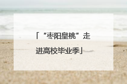“枣阳皇桃”走进高校毕业季