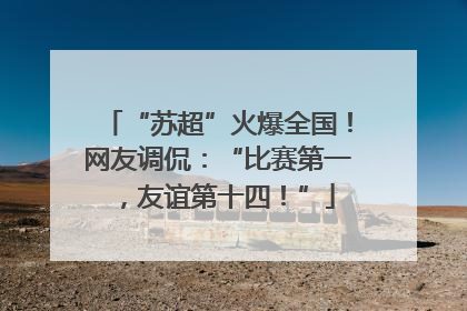 “苏超”火爆全国！网友调侃：“比赛第一，友谊第十四！”