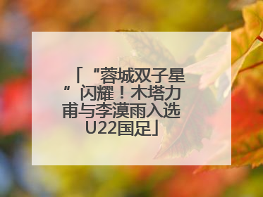 “蓉城双子星”闪耀！木塔力甫与李漠雨入选U22国足