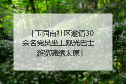 玉园南社区邀请30余名党员坐上观光巴士 游览锦绣太原