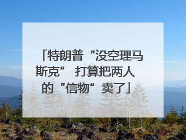 特朗普“没空理马斯克” 打算把两人的“信物”卖了