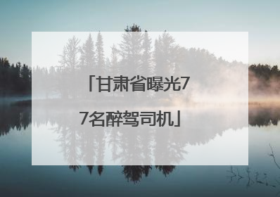 甘肃省曝光77名醉驾司机