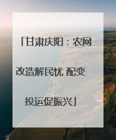 甘肃庆阳：农网改造解民忧 配变投运促振兴