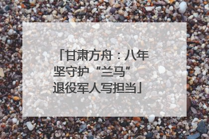 甘肃方舟：八年坚守护“兰马” 退役军人写担当