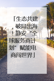 生态共建，破局出海！静安“全球服务商计划”赋能电商闯世界