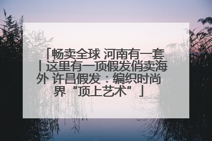 畅卖全球 河南有一套丨这里有一顶假发俏卖海外 许昌假发：编织时尚界“顶上艺术”