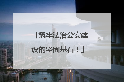 筑牢法治公安建设的坚固基石！
