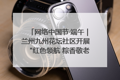 网络中国节·端午｜兰州九州花坛社区开展“红色领航 粽香敬老”端午主题活动