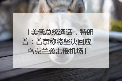 美俄总统通话，特朗普：普京称将坚决回应乌克兰袭击俄机场