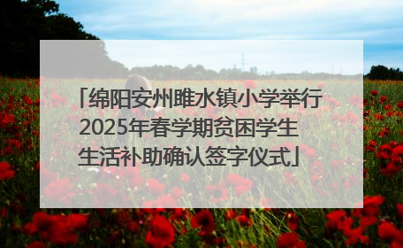 绵阳安州雎水镇小学举行2025年春学期贫困学生生活补助确认签字仪式