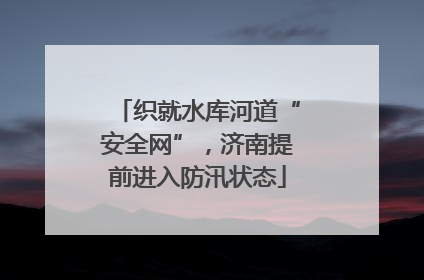 织就水库河道“安全网”，济南提前进入防汛状态