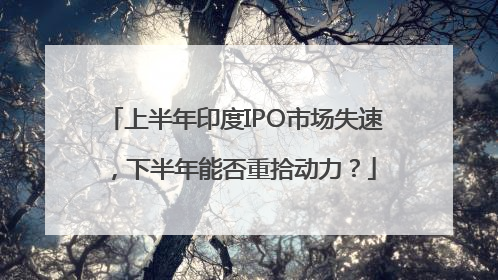 上半年印度IPO市场失速，下半年能否重拾动力？