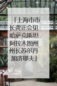 上海市市长龚正会见哈萨克斯坦阿拉木图州州长苏尔丹加济耶夫