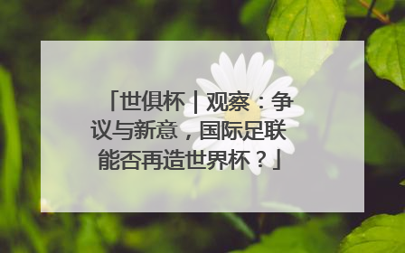 世俱杯｜观察：争议与新意，国际足联能否再造世界杯？