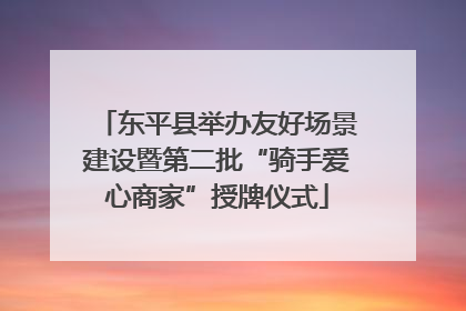 东平县举办友好场景建设暨第二批“骑手爱心商家”授牌仪式