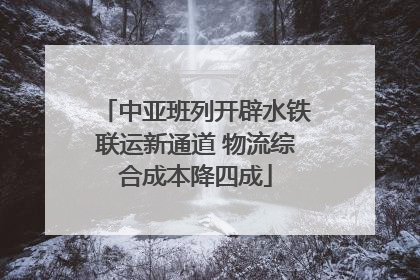 中亚班列开辟水铁联运新通道 物流综合成本降四成