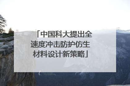 中国科大提出全速度冲击防护仿生材料设计新策略
