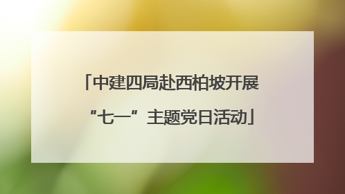 中建四局赴西柏坡开展“七一”主题党日活动