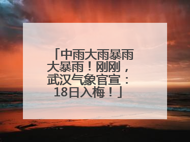 中雨大雨暴雨大暴雨！刚刚，武汉气象官宣：18日入梅！