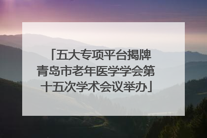 五大专项平台揭牌 青岛市老年医学学会第十五次学术会议举办