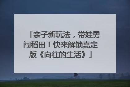 亲子新玩法，带娃勇闯稻田！快来解锁嘉定版《向往的生活》
