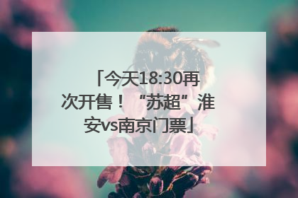 今天18:30再次开售！“苏超”淮安vs南京门票