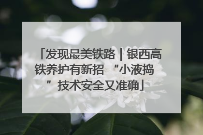 发现最美铁路｜银西高铁养护有新招 “小液捣”技术安全又准确
