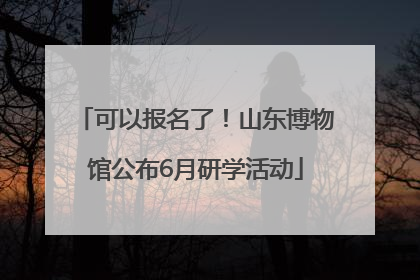 可以报名了！山东博物馆公布6月研学活动