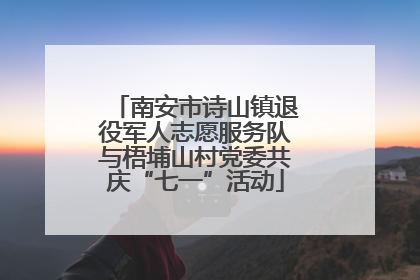 南安市诗山镇退役军人志愿服务队与梧埔山村党委共庆“七一”活动