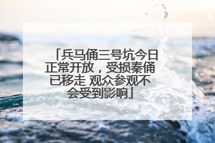 兵马俑三号坑今日正常开放，受损秦俑已移走 观众参观不会受到影响