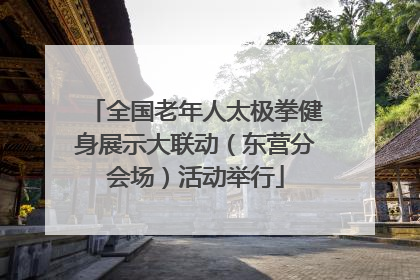 全国老年人太极拳健身展示大联动（东营分会场）活动举行