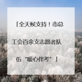 全天候支持!市总工会百余支志愿者队伍“暖心伴考”