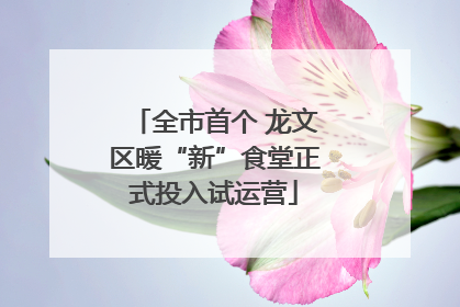 全市首个 龙文区暖“新”食堂正式投入试运营