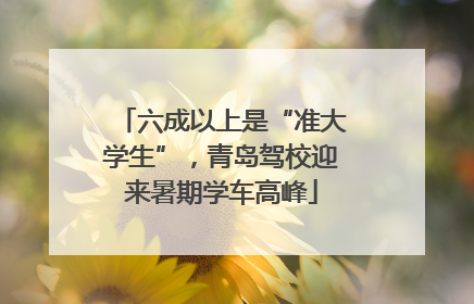 六成以上是“准大学生”，青岛驾校迎来暑期学车高峰