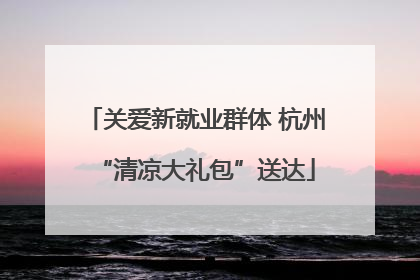 关爱新就业群体 杭州“清凉大礼包”送达
