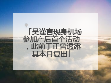 吴谨言现身机场参加产后首个活动，此前于正曾透露其本月复出