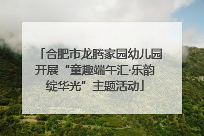 合肥市龙腾家园幼儿园开展“童趣端午汇·乐韵绽华光”主题活动