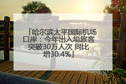 哈尔滨太平国际机场口岸：今年出入境旅客突破30万人次 同比增30.4%