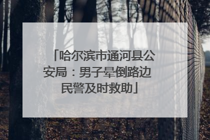 哈尔滨市通河县公安局：男子晕倒路边 民警及时救助