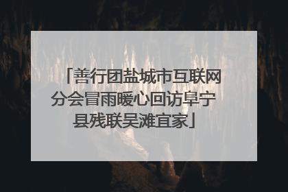 善行团盐城市互联网分会冒雨暖心回访阜宁县残联吴滩宜家