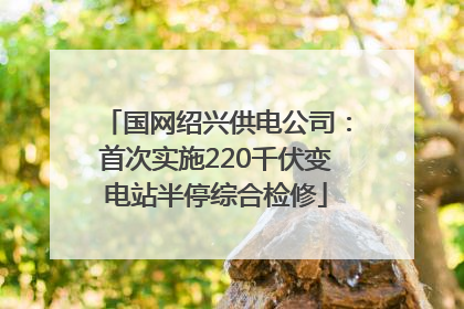 国网绍兴供电公司：首次实施220千伏变电站半停综合检修