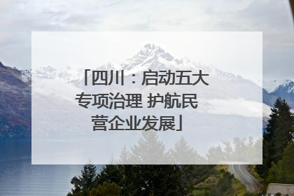 四川：启动五大专项治理 护航民营企业发展