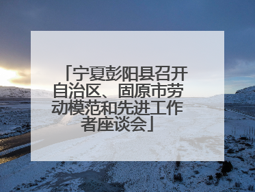 宁夏彭阳县召开自治区、固原市劳动模范和先进工作者座谈会