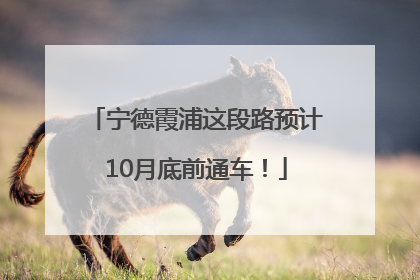 宁德霞浦这段路预计10月底前通车！
