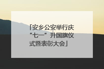 安乡公安举行庆“七一”升国旗仪式暨表彰大会