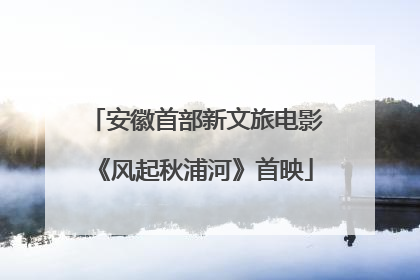 安徽首部新文旅电影《风起秋浦河》首映
